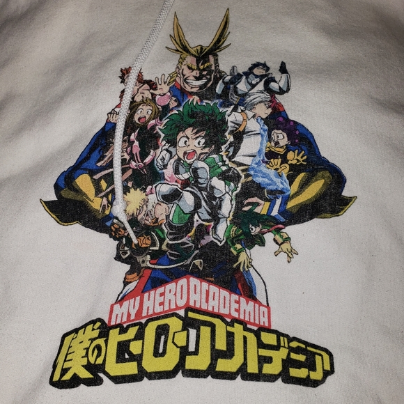 S White Shueisha My Hero Academy Hoodie Funimation - Picture 5 of 8